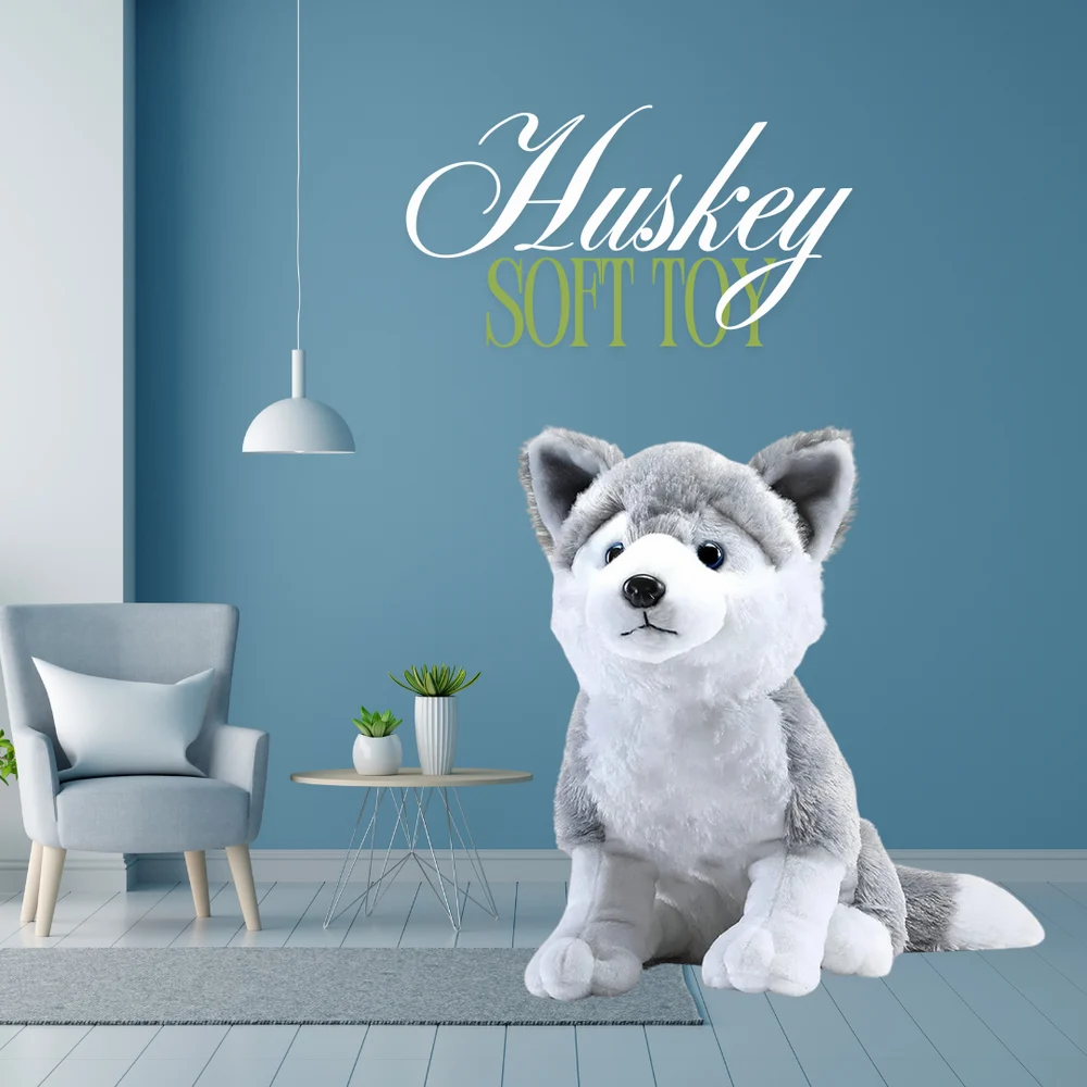 Kids Fur Dog Husky Soft Toy