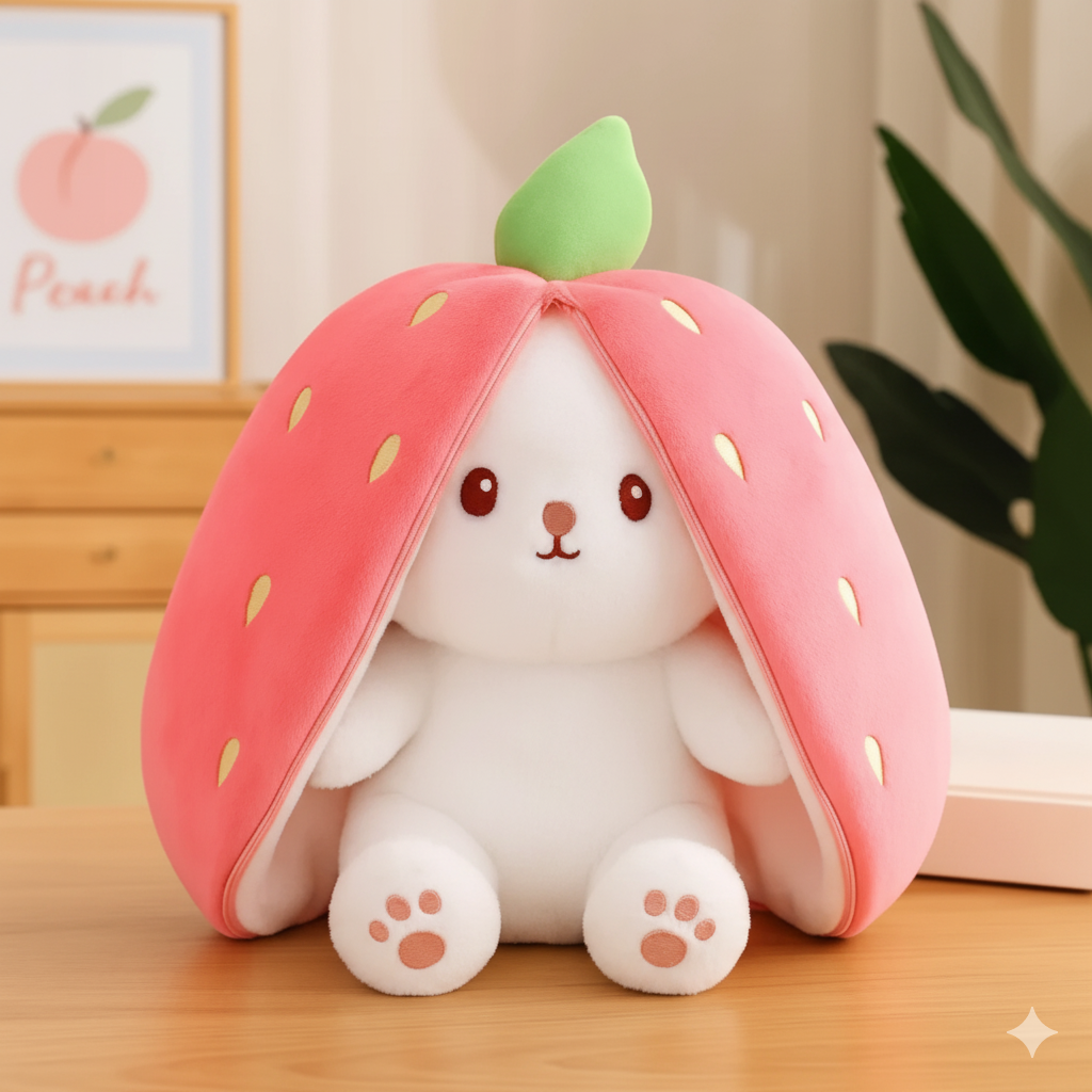 Cute Strawberry Rabbit Bunny Soft Toy