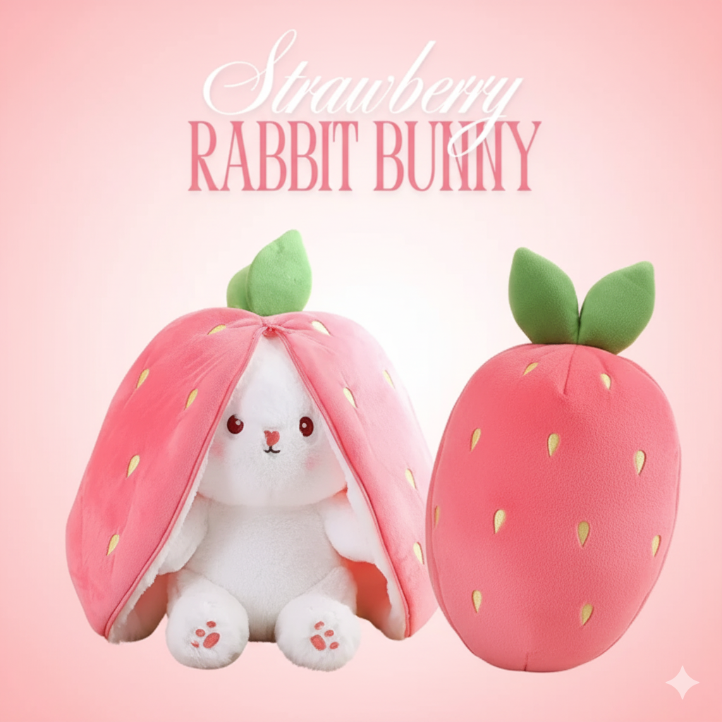Cute Strawberry Rabbit Bunny Soft Toy