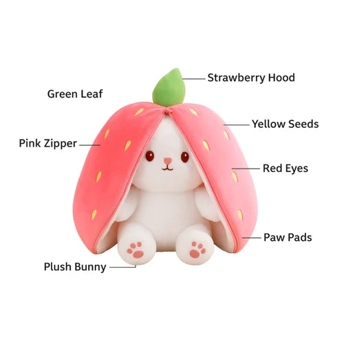 Cute Strawberry Rabbit Bunny Soft Toy